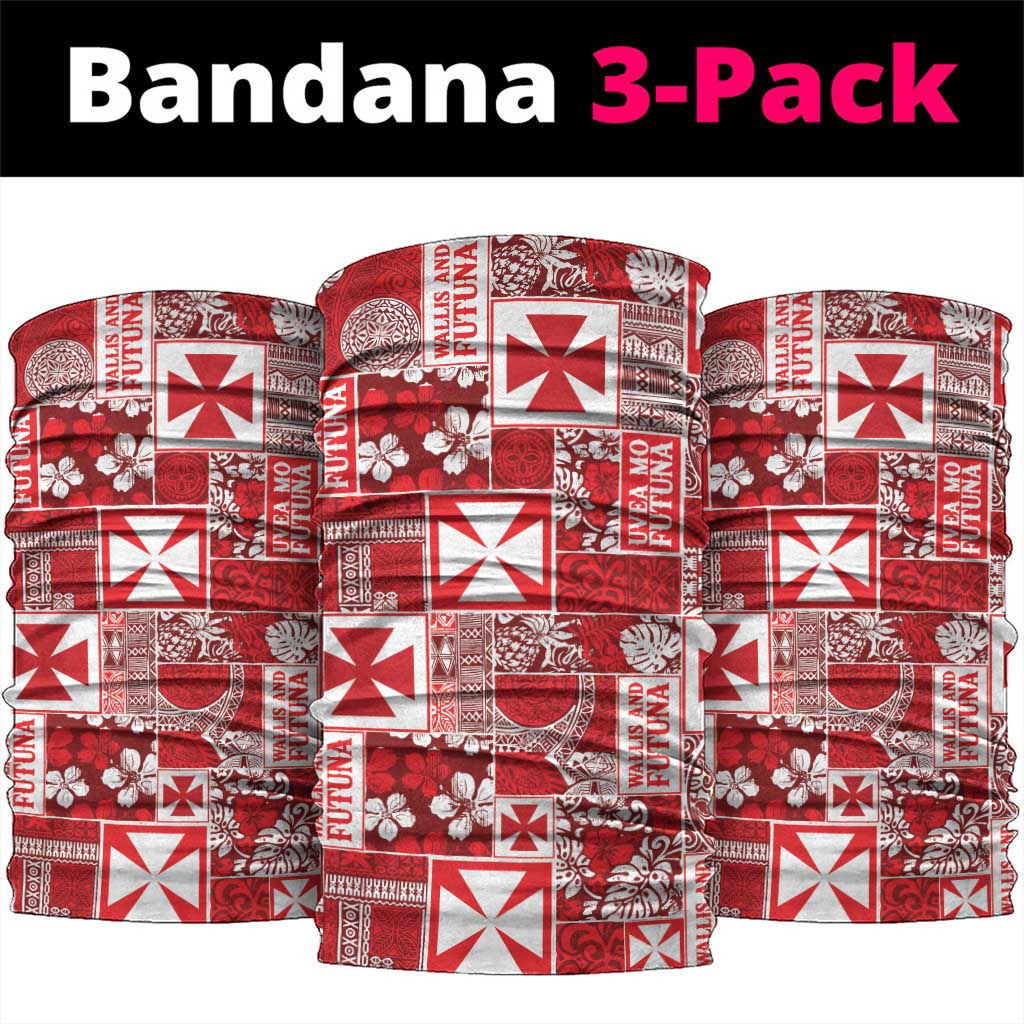 Wallis Et Futuna Kilisimasi Fiefia Neck Gaiter Pacific Patchwork Xmas Vibes - Polynesian Pride