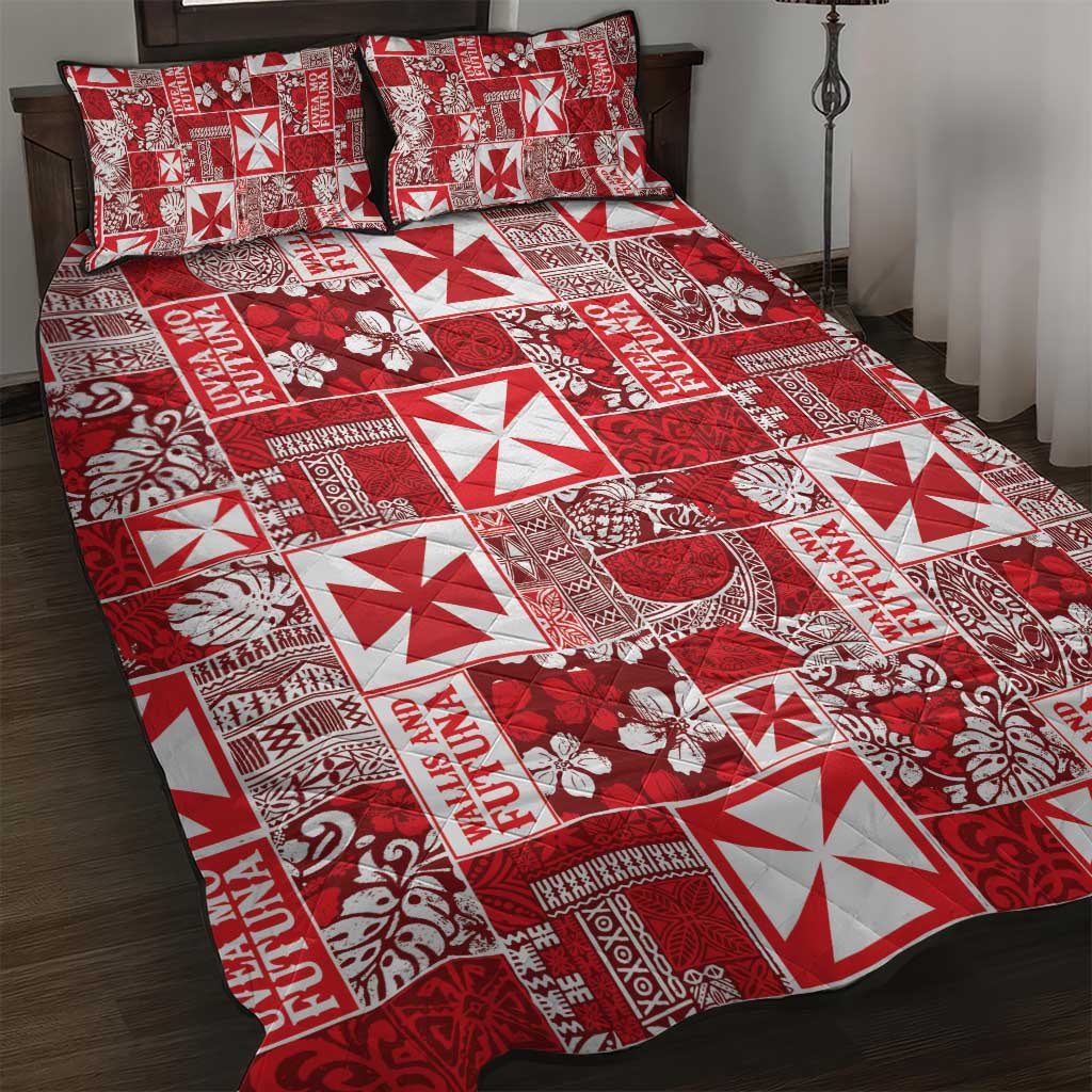 Wallis Et Futuna Kilisimasi Fiefia Quilt Bed Set Pacific Patchwork Xmas Vibes - Polynesian Pride