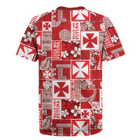 Wallis Et Futuna Kilisimasi Fiefia Rugby Jersey Pacific Patchwork Xmas Vibes - Polynesian Pride