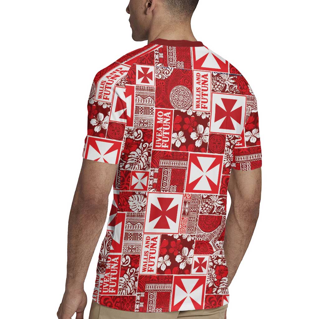 Wallis Et Futuna Kilisimasi Fiefia Rugby Jersey Pacific Patchwork Xmas Vibes - Polynesian Pride