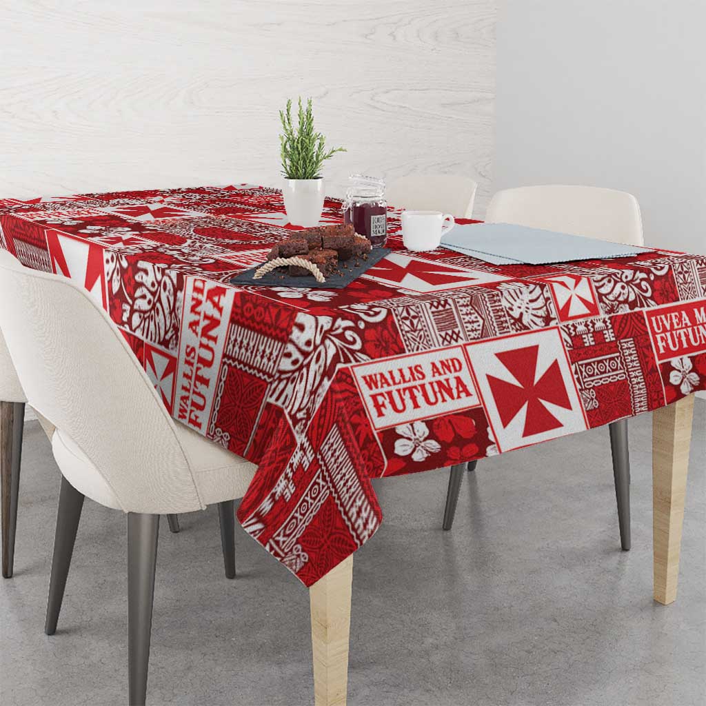 Wallis Et Futuna Kilisimasi Fiefia Tablecloth Pacific Patchwork Xmas Vibes LT9 - Polynesian Pride