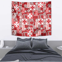 Wallis Et Futuna Kilisimasi Fiefia Tapestry Pacific Patchwork Xmas Vibes - Polynesian Pride