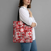 Wallis Et Futuna Kilisimasi Fiefia Tote Bag Pacific Patchwork Xmas Vibes - Polynesian Pride