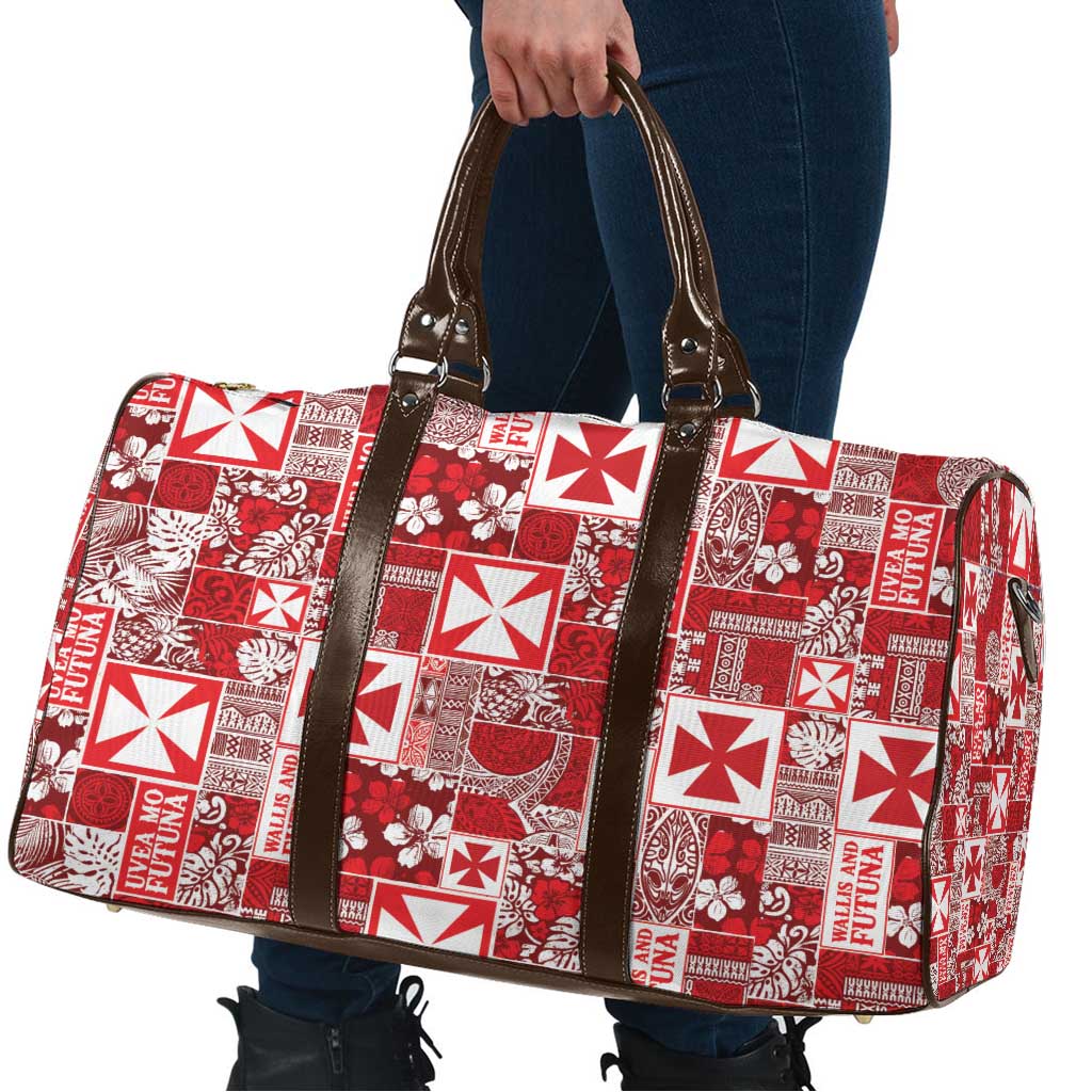 Wallis Et Futuna Kilisimasi Fiefia Travel Bag Pacific Patchwork Xmas Vibes LT9 - Polynesian Pride