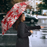 Wallis Et Futuna Kilisimasi Fiefia Umbrella Pacific Patchwork Xmas Vibes LT9 - Polynesian Pride