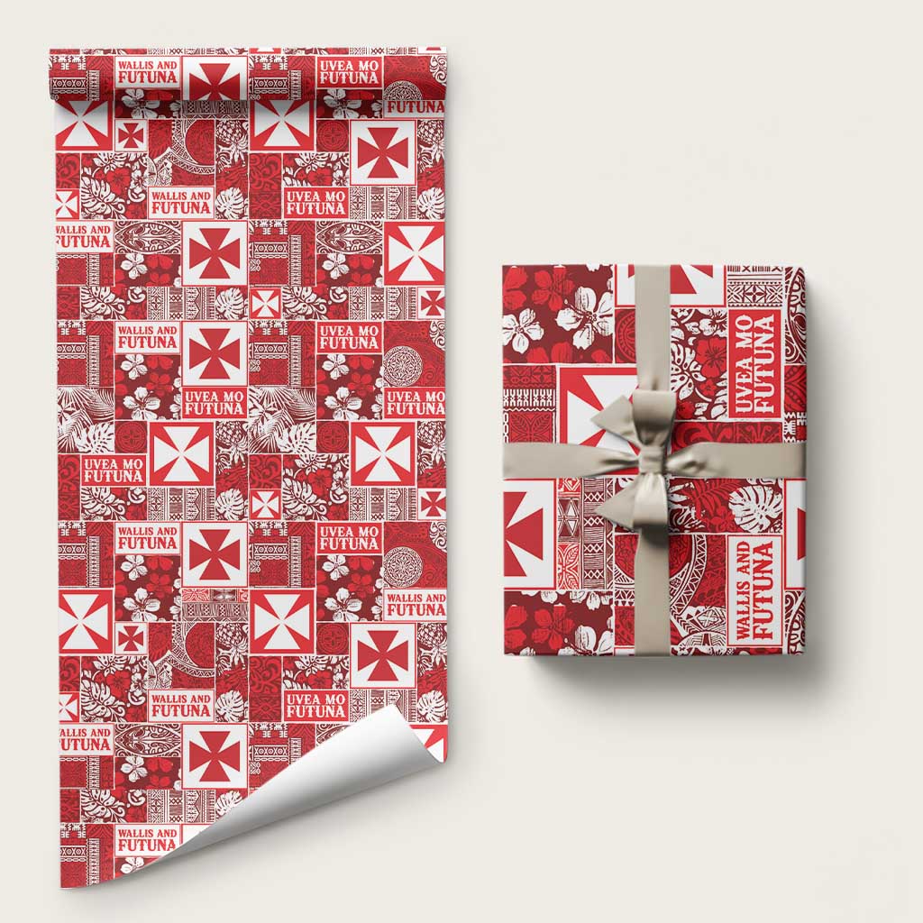 Wallis Et Futuna Kilisimasi Fiefia Wrapping Paper Pacific Patchwork Xmas Vibes - Polynesian Pride
