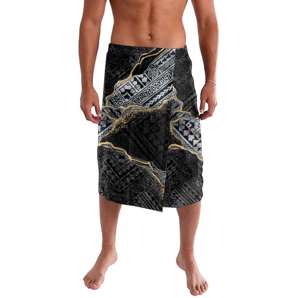 Polynesian Tribal Tattoo Lavalava Dark Marble Pattern