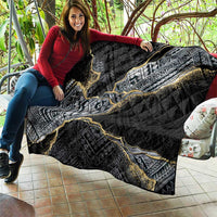 Polynesian Tribal Tattoo Quilt Dark Marble Pattern LT9 - Polynesian Pride