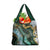 Polynesian Tribal Tattoo Grocery Bag Green Marble Pattern