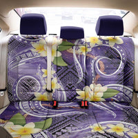 Polynesian Tribal Tattoo Back Car Seat Cover Plumeria Purple Marble Pattern