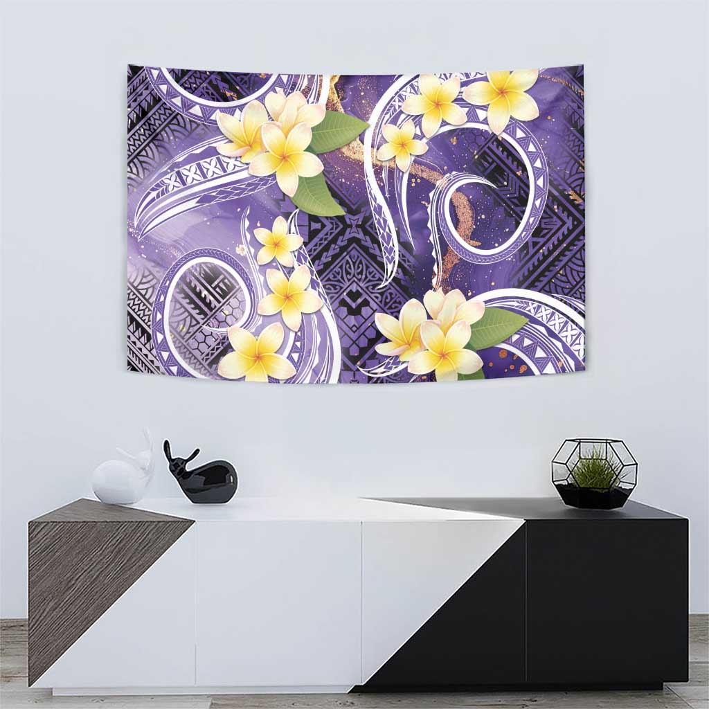 Polynesian Tribal Tattoo Tapestry Plumeria Purple Marble Pattern LT9 - Polynesian Pride