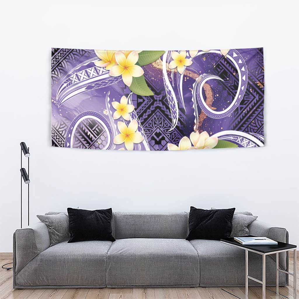 Polynesian Tribal Tattoo Tapestry Plumeria Purple Marble Pattern LT9 - Polynesian Pride