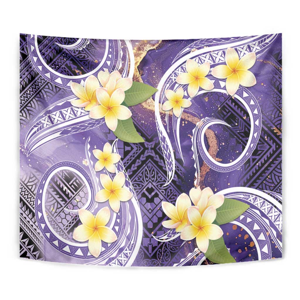 Polynesian Tribal Tattoo Tapestry Plumeria Purple Marble Pattern LT9 - Polynesian Pride