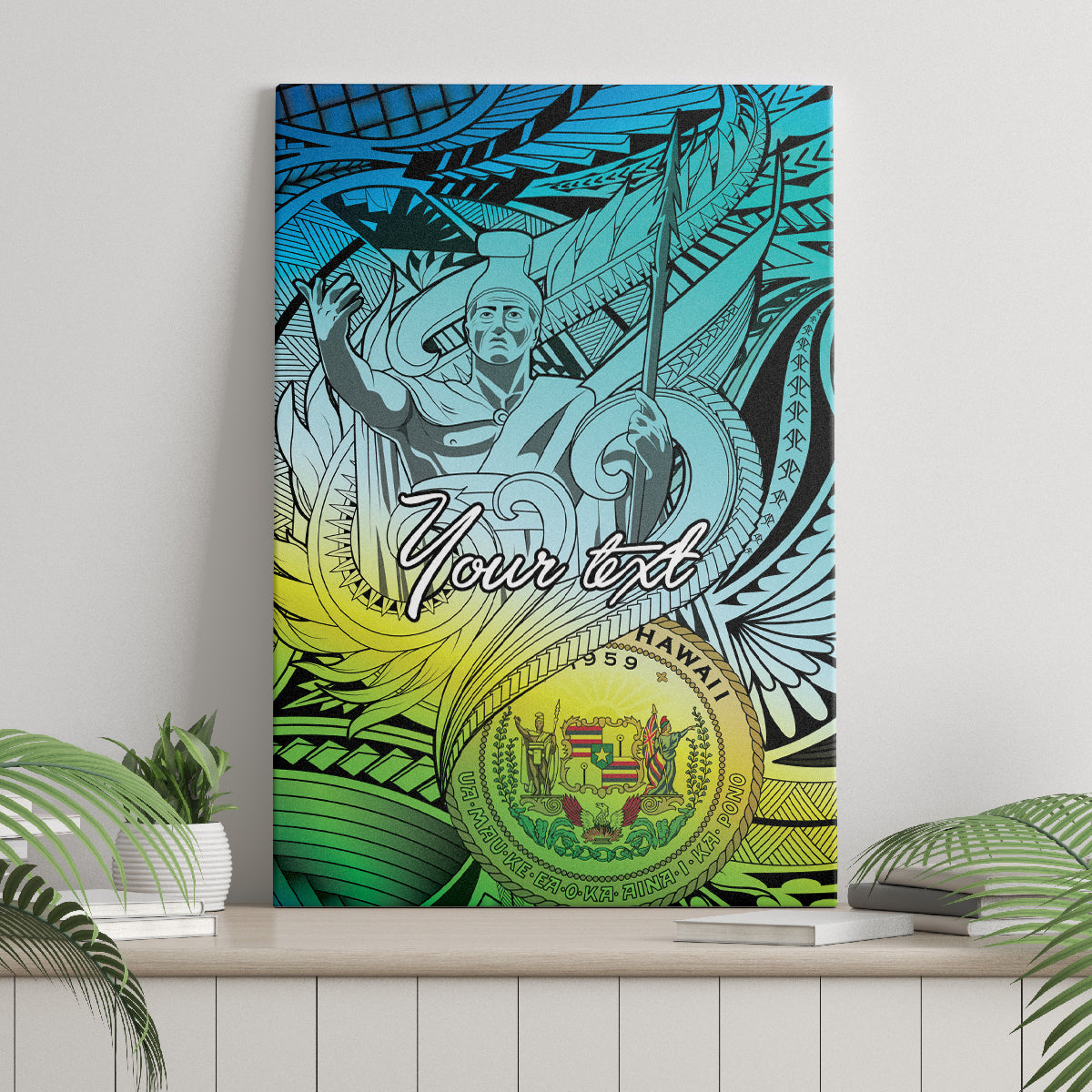 Personalised Aloha King Kamehameha Spirits Canvas Wall Art Art Special