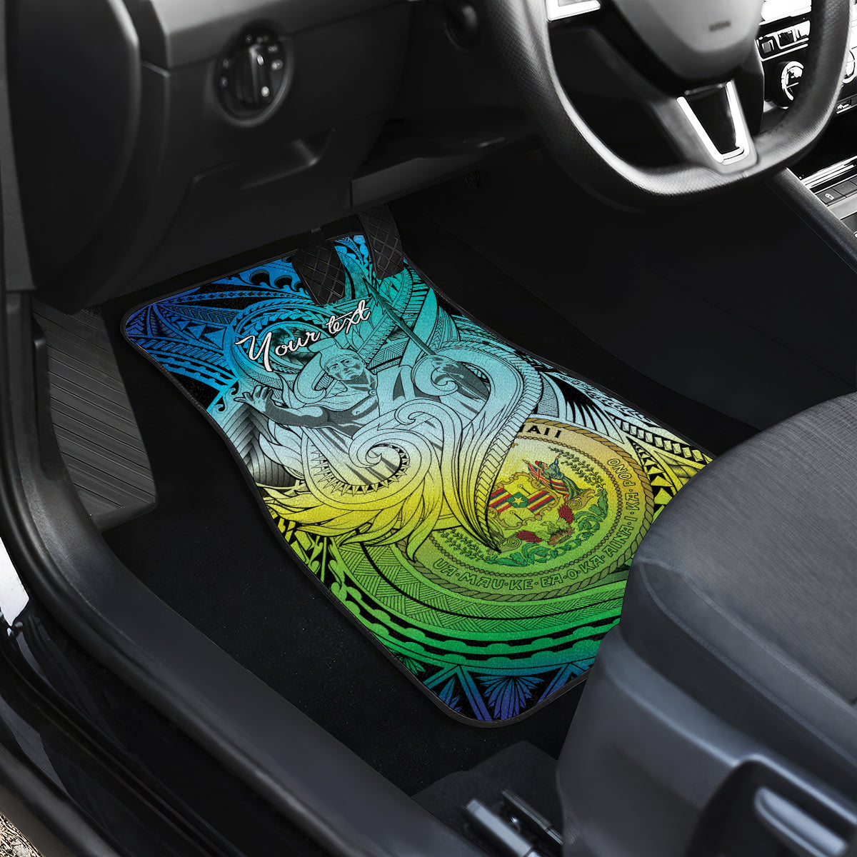 Personalised Aloha King Kamehameha Spirits Car Mats Art Special
