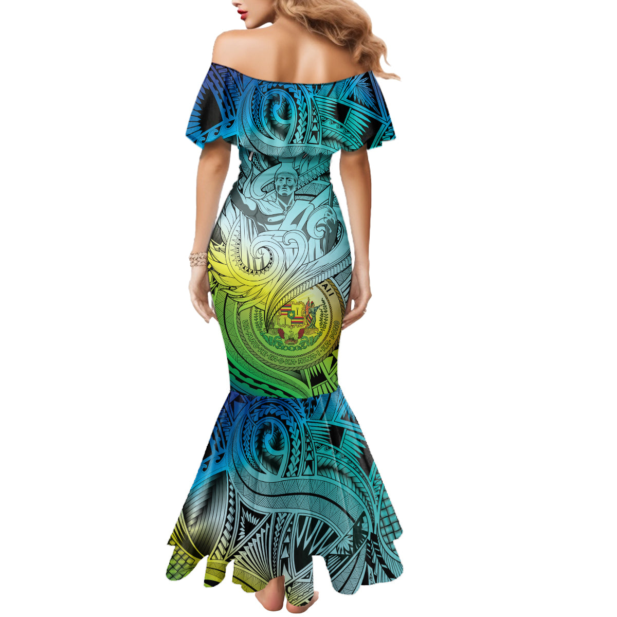 Personalised Aloha King Kamehameha Spirits Mermaid Dress Art Special LT9 - Polynesian Pride