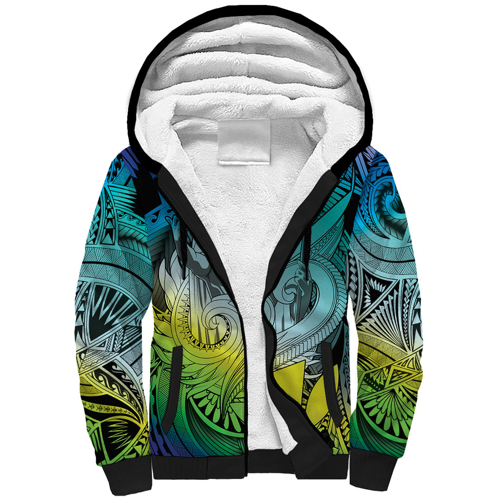 Personalised Aloha King Kamehameha Spirits Sherpa Hoodie Art Special LT9 Unisex Art - Polynesian Pride