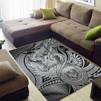 Personalised Aloha King Kamehameha Spirits Area Rug Grey Special