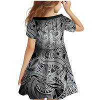 Personalised Aloha King Kamehameha Spirits Family Matching Mermaid Dress and Hawaiian Shirt Grey Special LT9 - Polynesian Pride