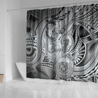 Personalised Aloha King Kamehameha Spirits Shower Curtain Grey Special