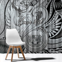 Personalised Aloha King Kamehameha Spirits Window Curtain Grey Special