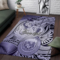 Personalised Aloha King Kamehameha Spirits Area Rug Violet Special