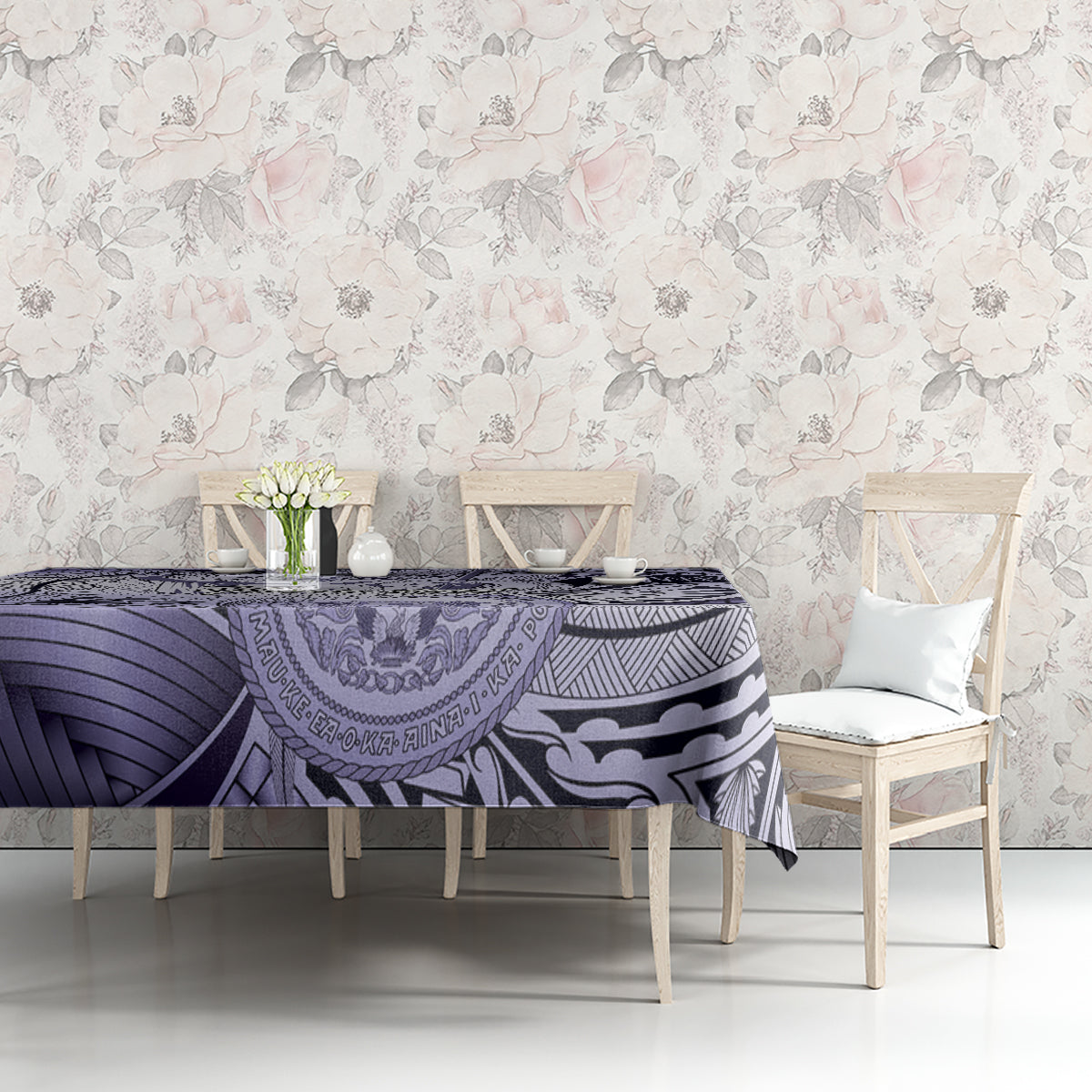 Personalised Aloha King Kamehameha Spirits Tablecloth Violet Special