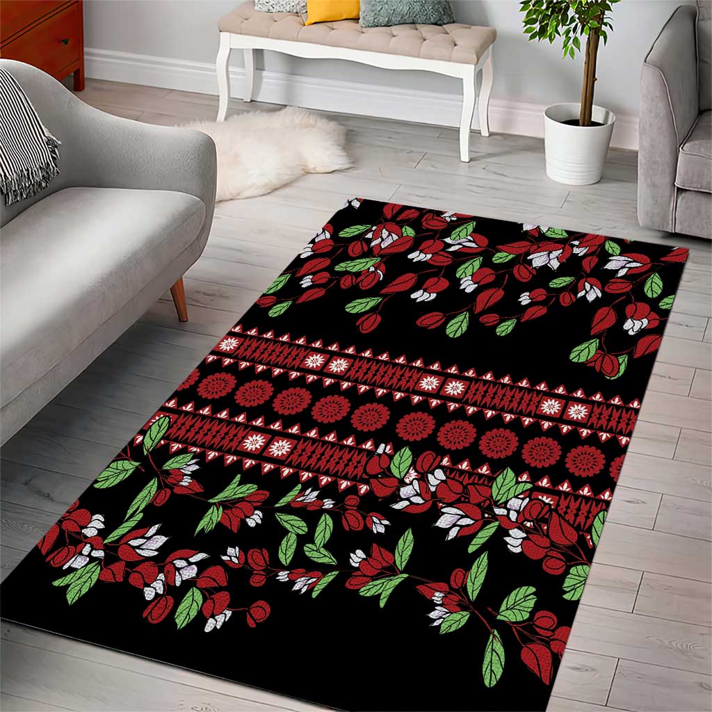 Fiji Masi Bula Tagimoucia Flowers Area Rug