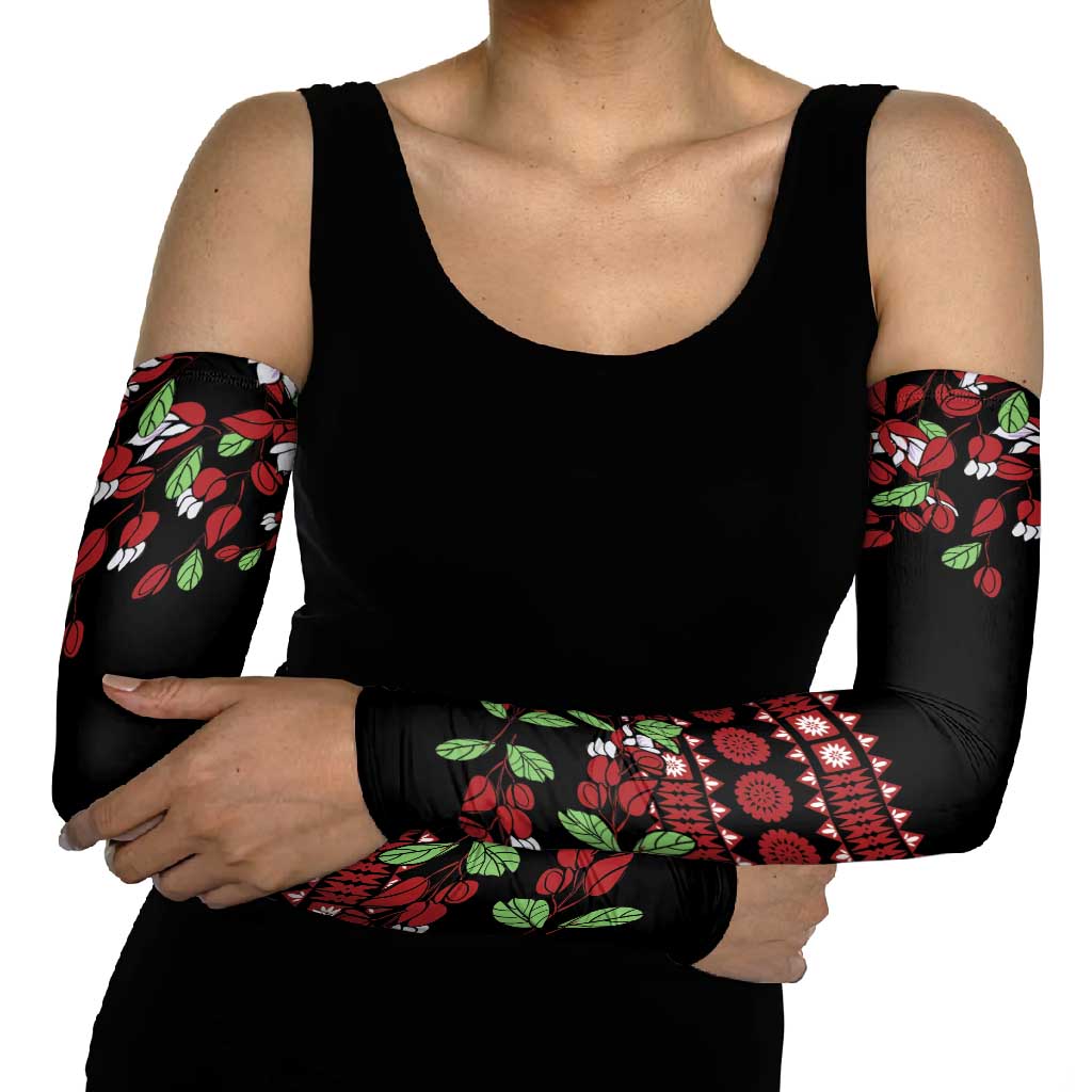 Fiji Masi Bula Tagimoucia Flowers Arm Sleeves - Polynesian Pride