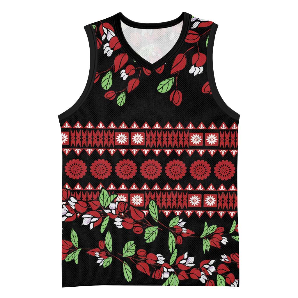 Fiji Masi Bula Tagimoucia Flowers Basketball Jersey - Polynesian Pride