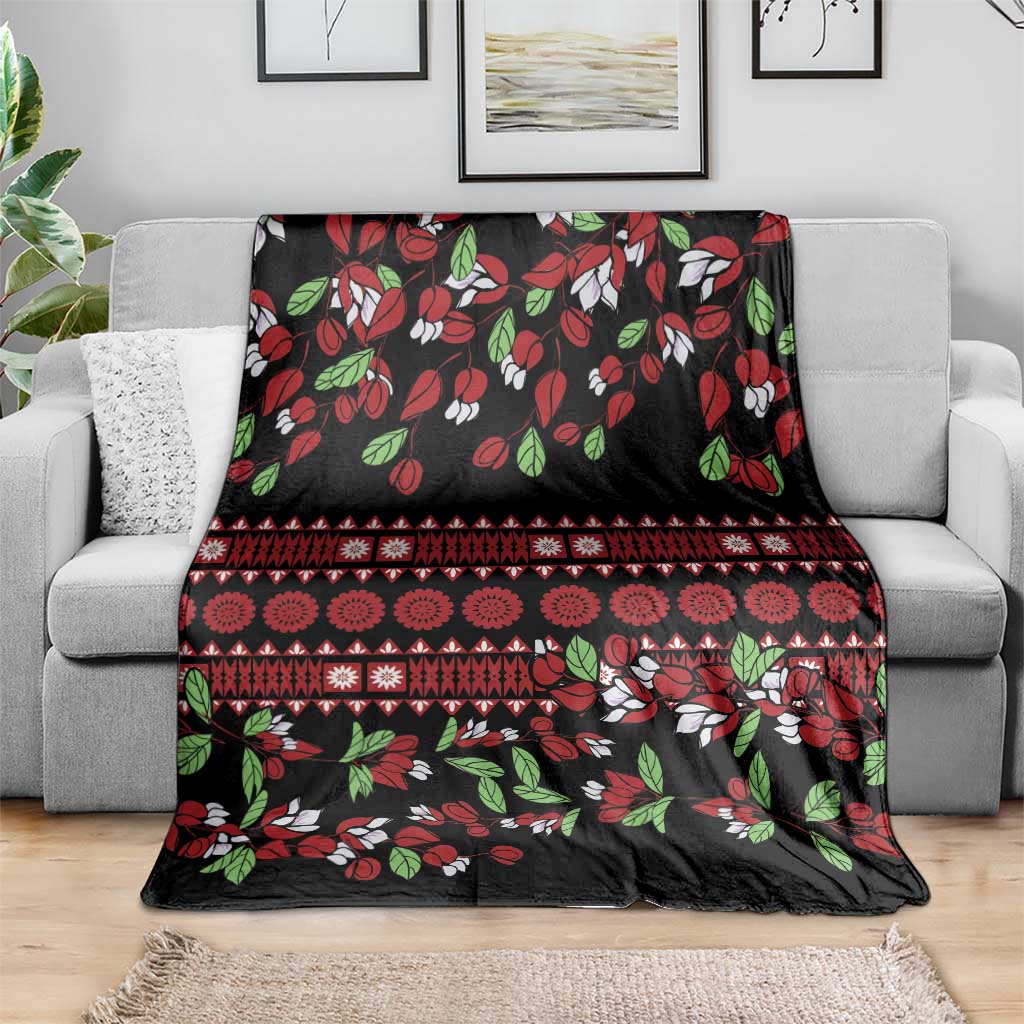 Fiji Masi Bula Tagimoucia Flowers Blanket