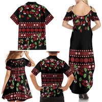 Fiji Masi Bula Tagimoucia Flowers Family Matching Summer Maxi Dress and Hawaiian Shirt