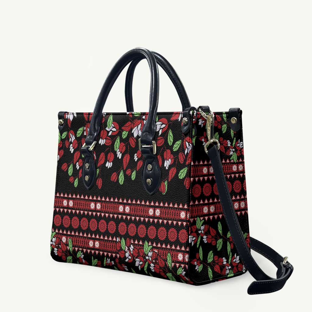 Fiji Masi Bula Tagimoucia Flowers Leather Bag - Polynesian Pride