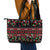 Fiji Masi Bula Tagimoucia Flowers Leather Tote Bag