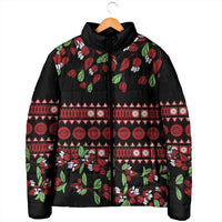 Fiji Masi Bula Tagimoucia Flowers Padded Jacket - Polynesian Pride