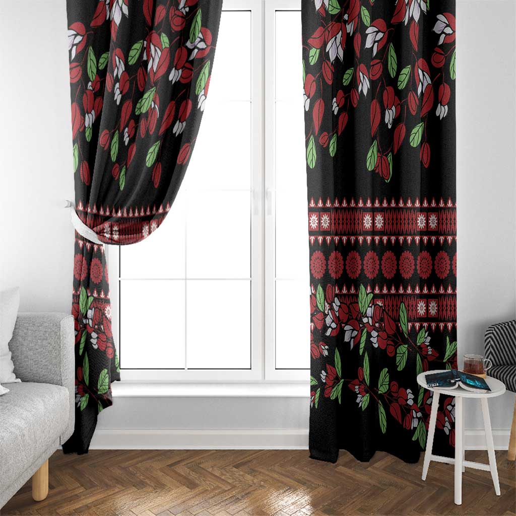 Fiji Masi Bula Tagimoucia Flowers Window Curtain