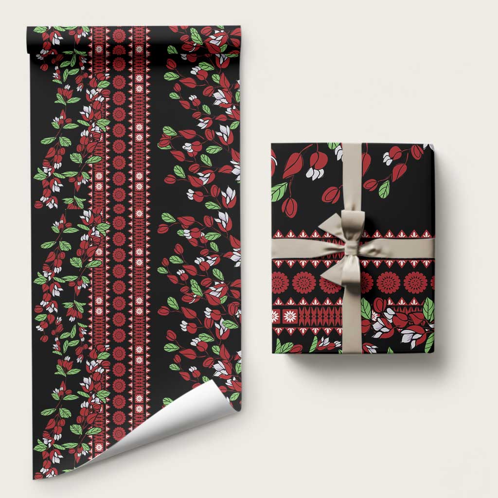Fiji Masi Bula Tagimoucia Flowers Wrapping Paper - Polynesian Pride
