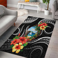 Hafa Adai Guam Area Rug Guahan Seal Chamorro Stones Tribal