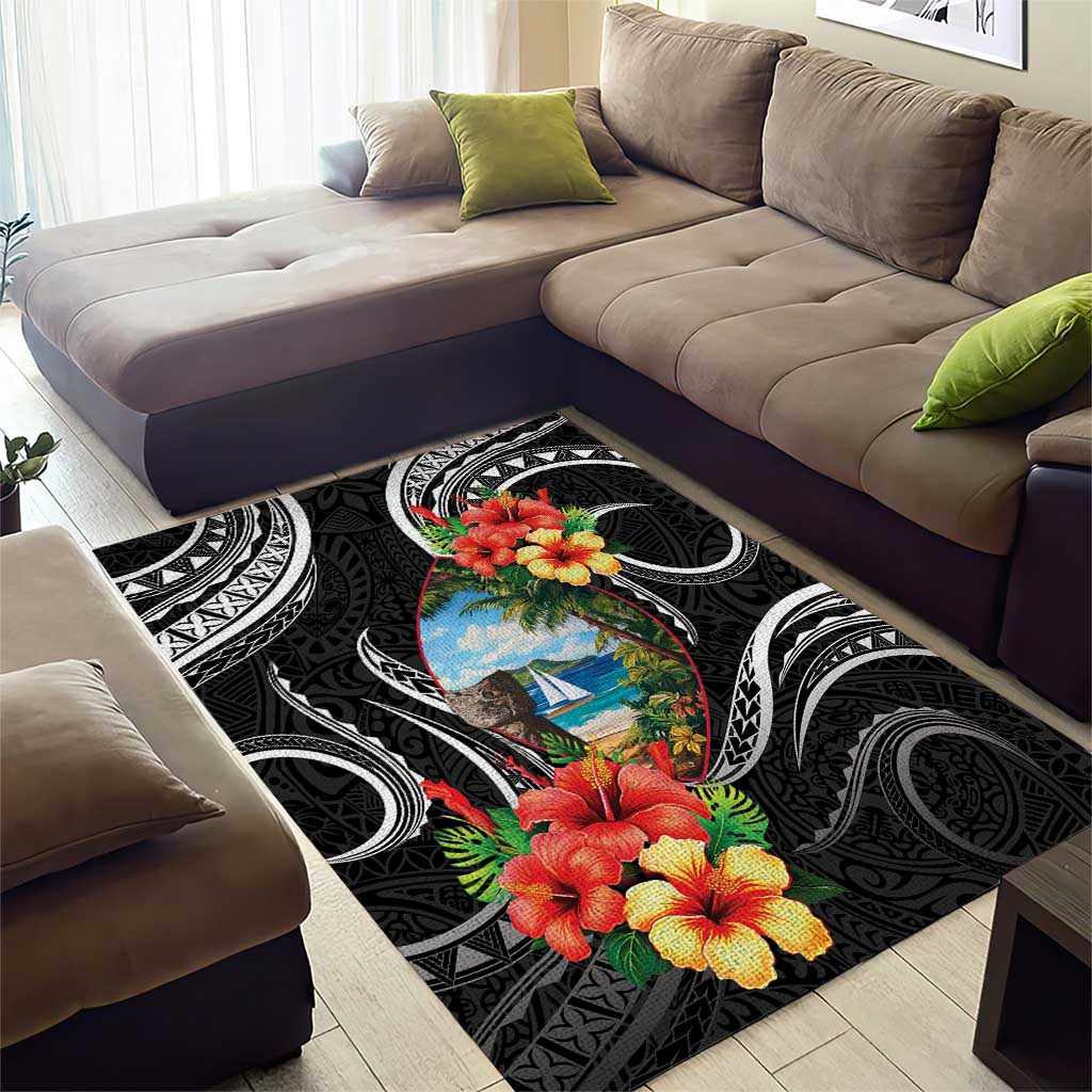 Hafa Adai Guam Area Rug Guahan Seal Chamorro Stones Tribal