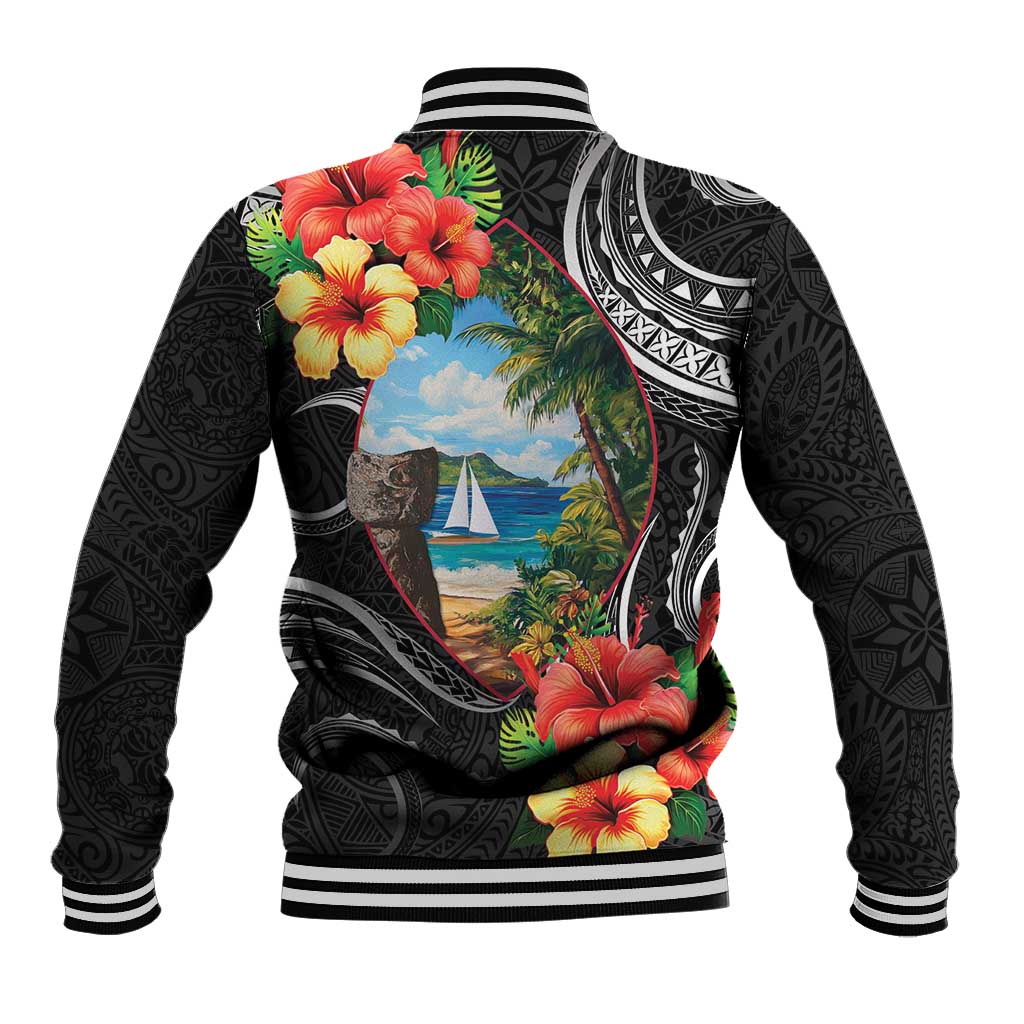 Hafa Adai Guam Baseball Jacket Guahan Seal Chamorro Stones Tribal