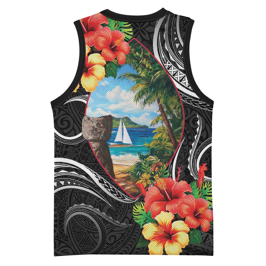 Hafa Adai Guam Basketball Jersey Guahan Seal Chamorro Stones Tribal - Polynesian Pride