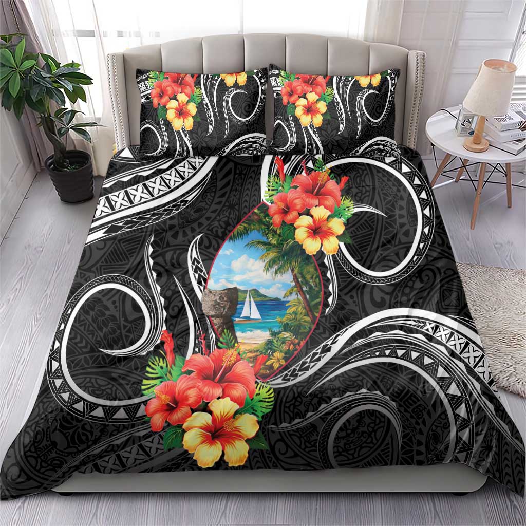 Hafa Adai Guam Bedding Set Guahan Seal Chamorro Stones Tribal