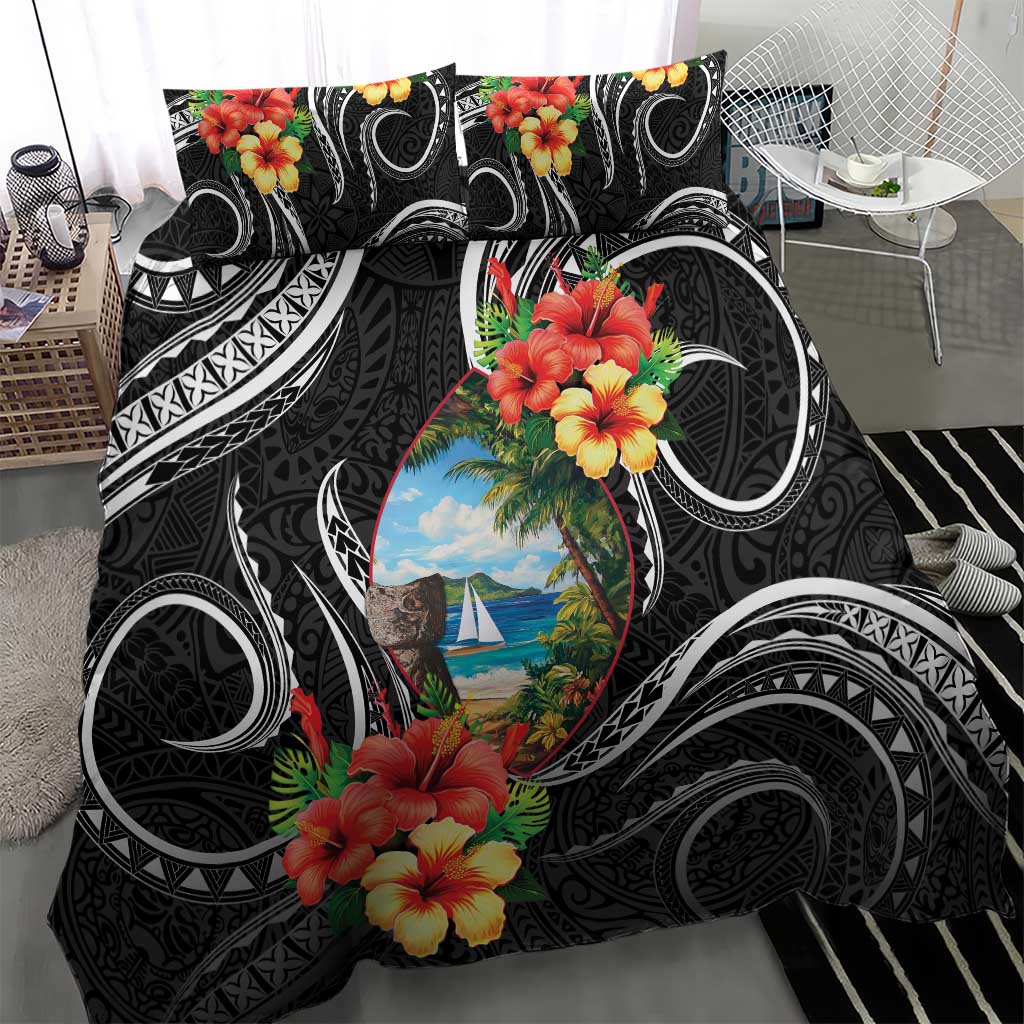 Hafa Adai Guam Bedding Set Guahan Seal Chamorro Stones Tribal