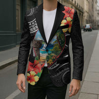 Hafa Adai Guam Blazer Guahan Seal Chamorro Stones Tribal - Polynesian Pride