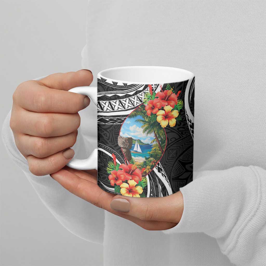 Hafa Adai Guam Ceramic Mug Guahan Seal Chamorro Stones Tribal - Polynesian Pride