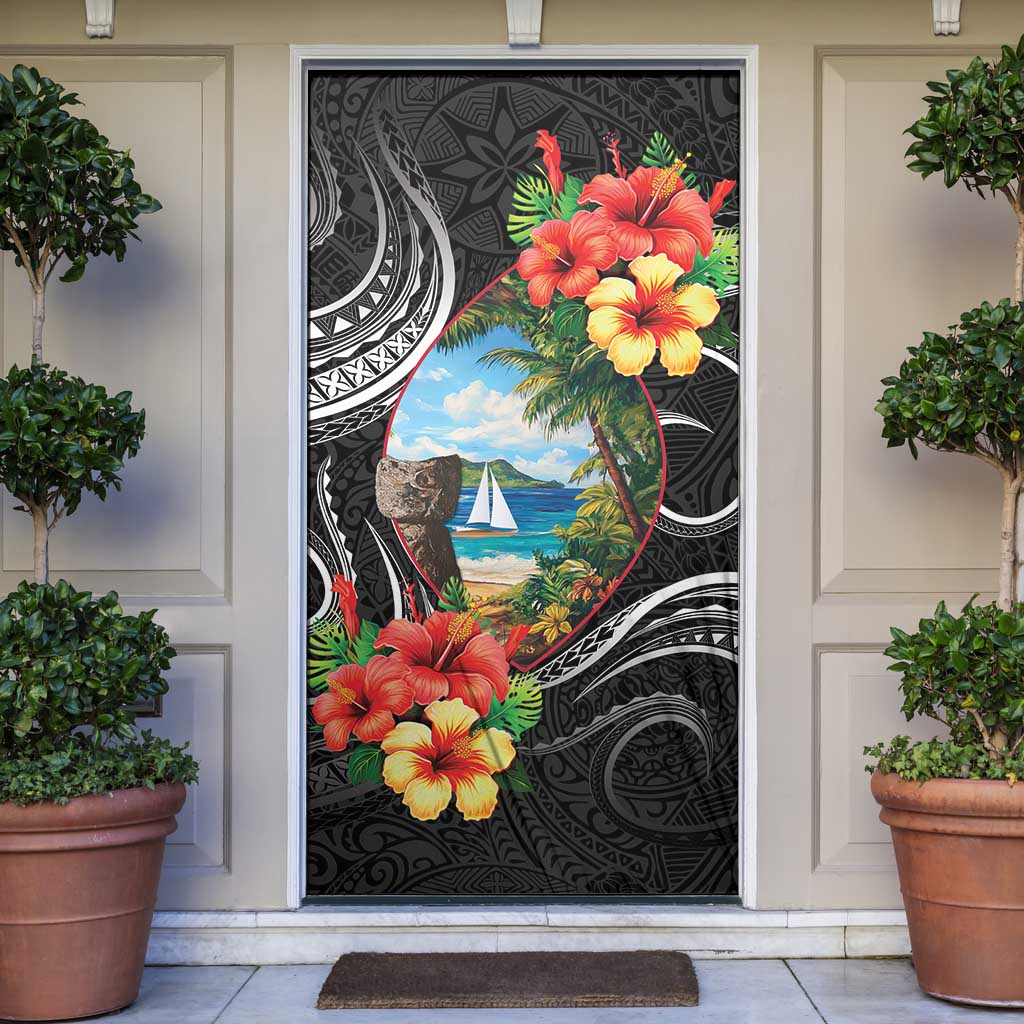 Hafa Adai Guam Door Cover Guahan Seal Chamorro Stones Tribal - Polynesian Pride