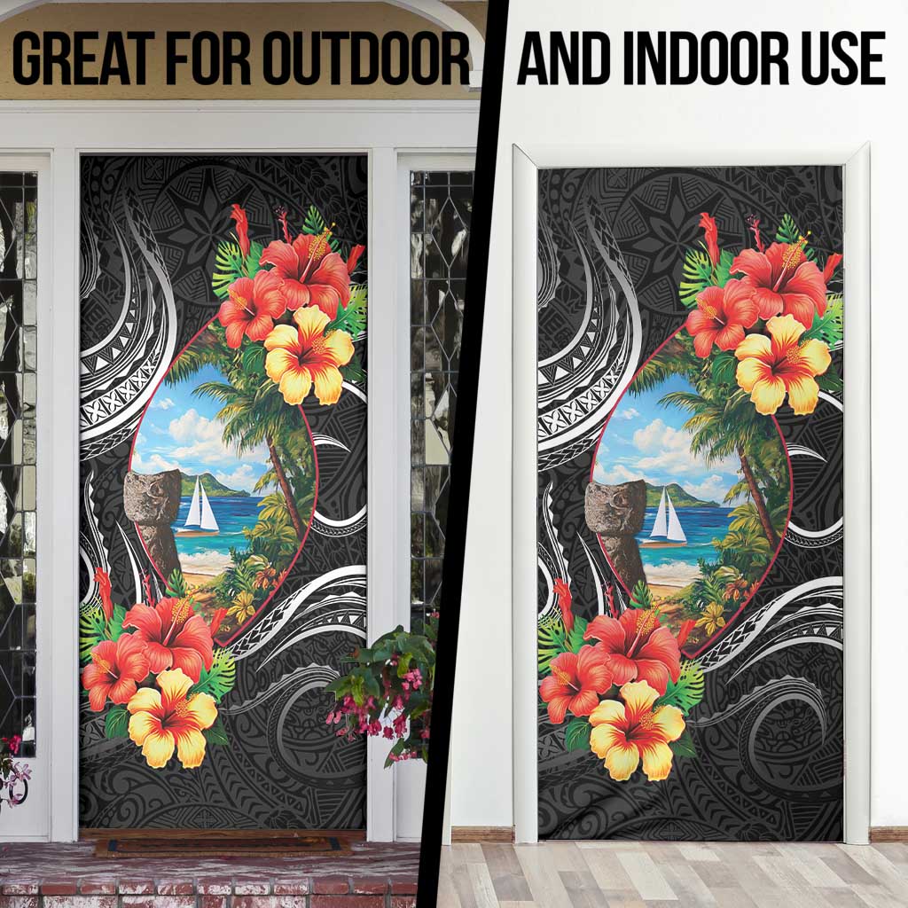 Hafa Adai Guam Door Cover Guahan Seal Chamorro Stones Tribal - Polynesian Pride