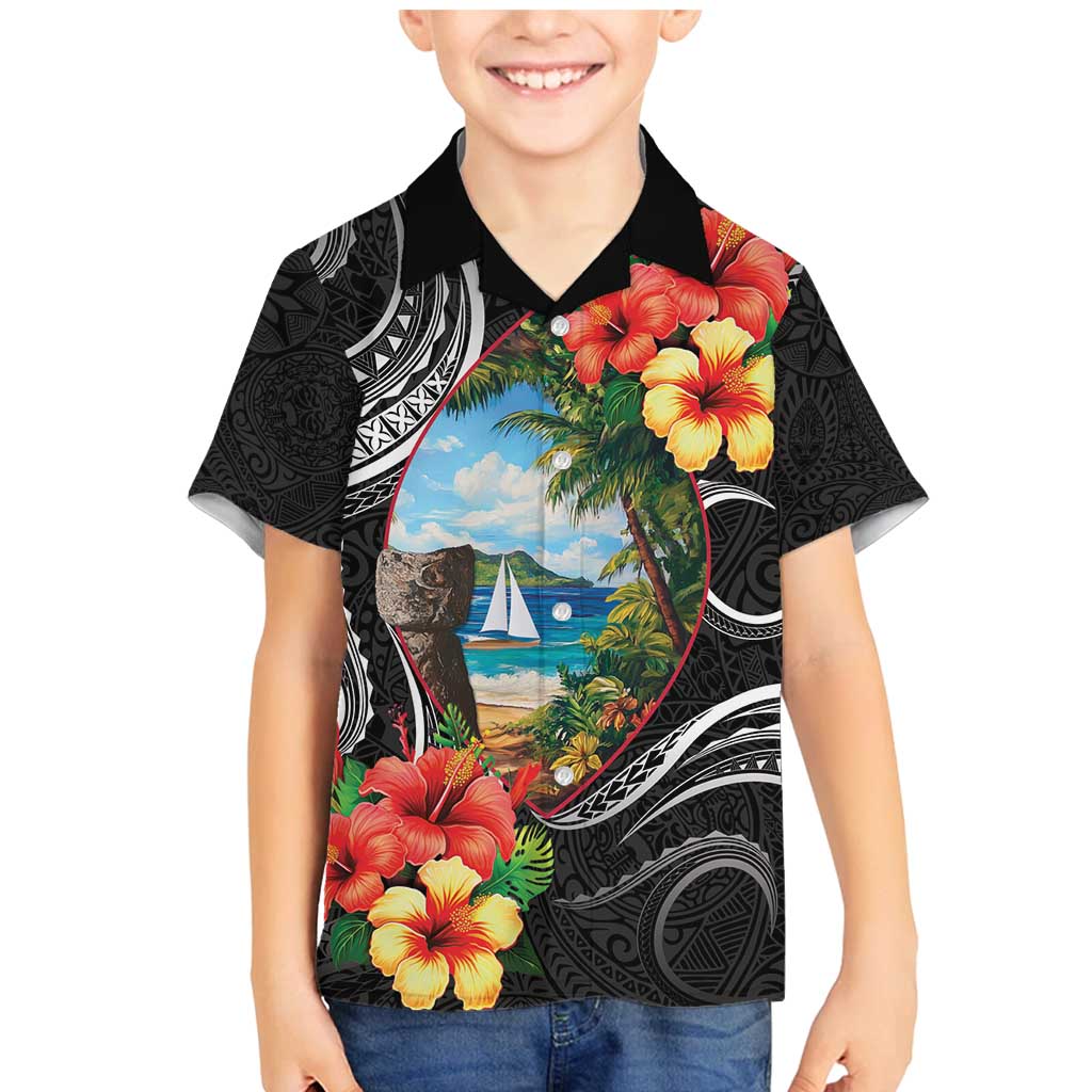 Hafa Adai Guam Family Matching Mermaid Dress and Hawaiian Shirt Guahan Seal Chamorro Stones Tribal