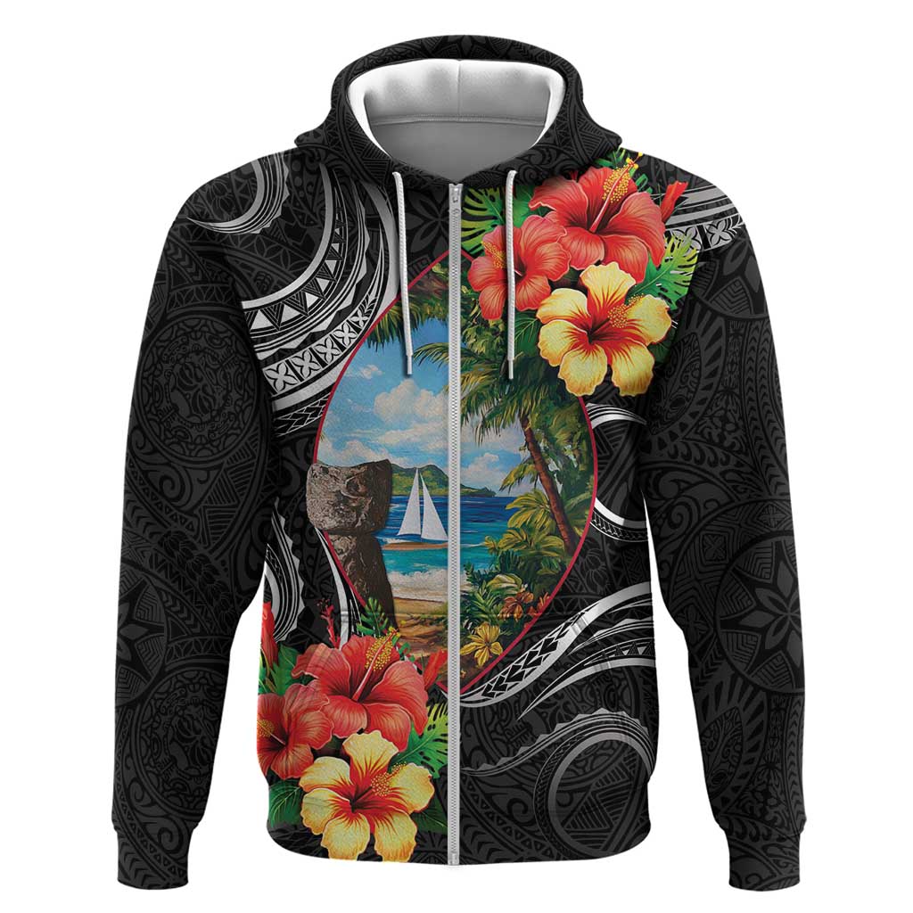 Hafa Adai Guam Hoodie Guahan Seal Chamorro Stones Tribal