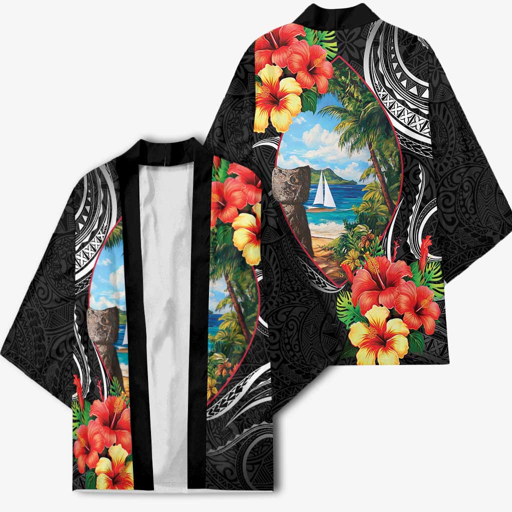 Hafa Adai Guam Kimono Guahan Seal Chamorro Stones Tribal - Polynesian Pride